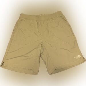 North Face Tan Wander FlashDry Lightweight Khaki Athletic Shorts Drawstring M